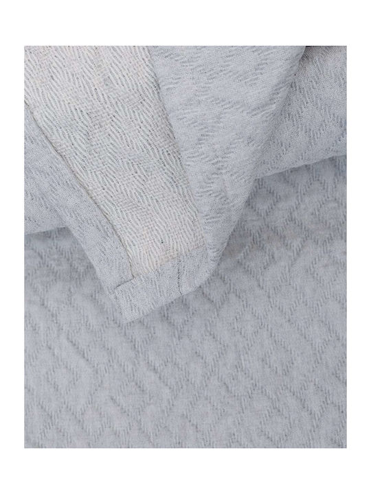 Pennie Augerinos Pique Blanket King Size 260x280cm Soft Gray