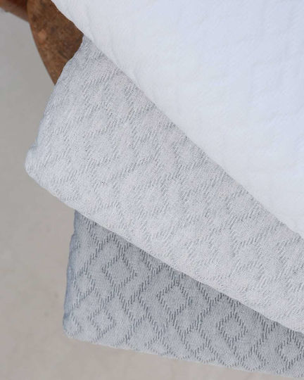 Pennie Augerinos Pique Blanket King Size 260x280cm Soft Gray