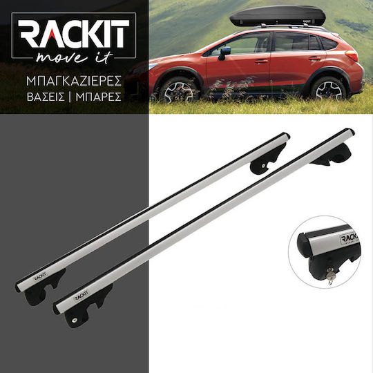 120cm. for Cars with Factory Bars (with Roof Rack Legs and Lock) Silver