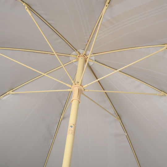 Estia Save the Aegean Folding Beach Umbrella Diameter 2m with UV Protection and Air Vent Sunscape Mirage