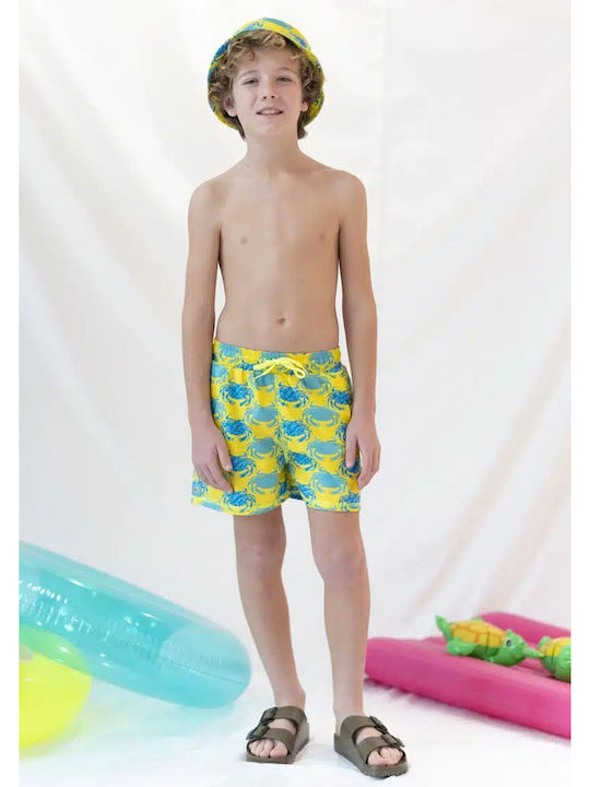 Tortue Kids Swimwear Swim Shorts Yellow/aqua