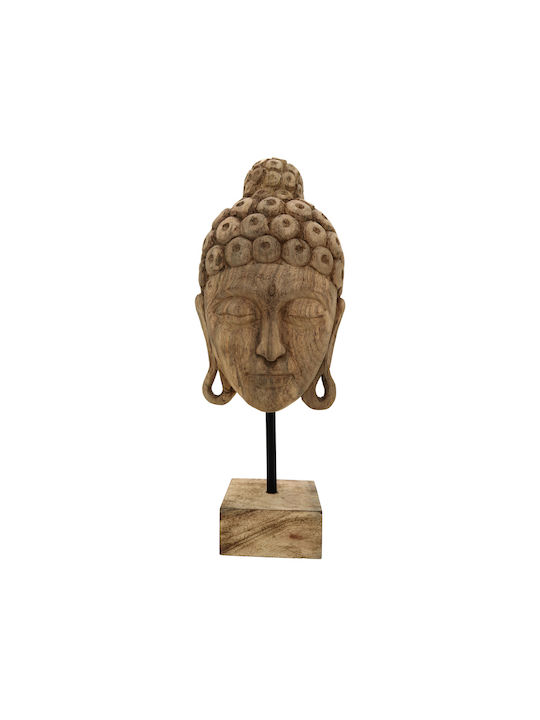 Inart Διακοσμητικός Βούδας από Ξύλο Mask 20x18.5x48.5cm