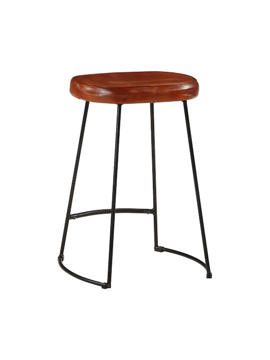 Stool Bar Upholstered with Leatherette Dark Brown 2pcs 41x29x62cm