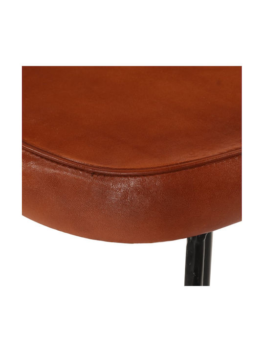 Stool Bar Upholstered with Leatherette Dark Brown 2pcs 41x29x62cm
