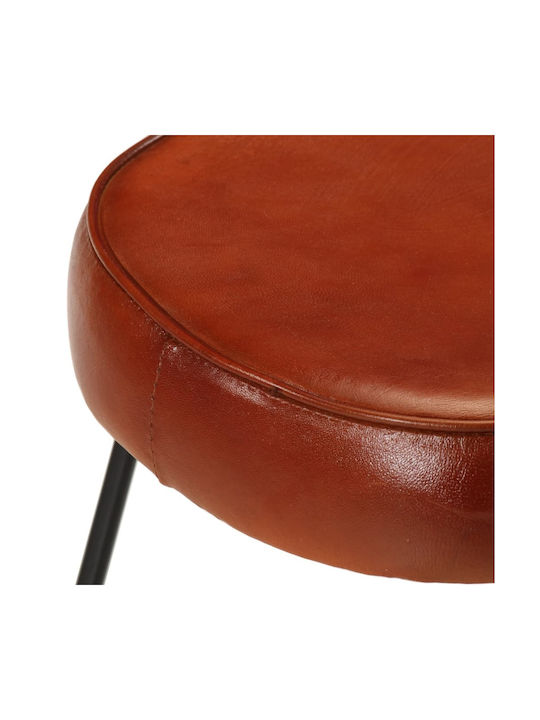 Stool Bar Upholstered with Leatherette Dark Brown 2pcs 40x29.5x53cm