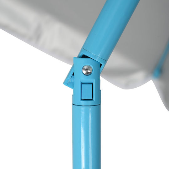 Estia Save the Aegean Folding Beach Umbrella Diameter 2m with UV Protection and Air Vent Tranquil Tides