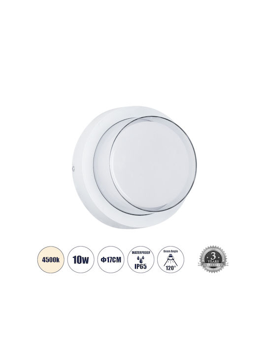 GloboStar Nexus Στεγανή Πλαφονιέρα LED 10W 4500K