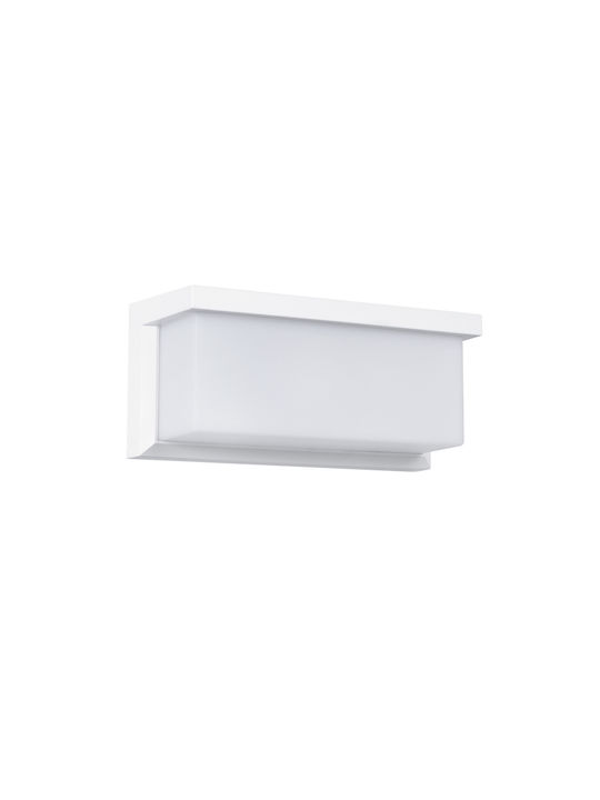 GloboStar Cityscape Επιτοίχια Εξωτερική Πλαφονιέρα LED IP65 18W με Φυσικό Λευκό Φως 23.5x11x10εκ.