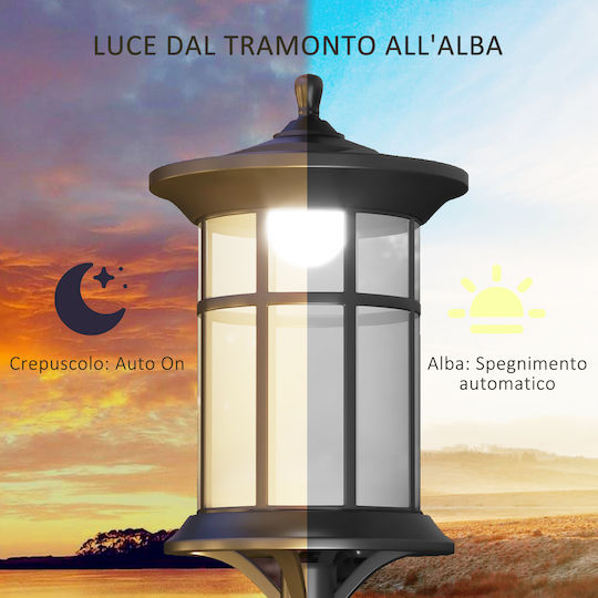 Outsunny Street Solar Light with Photocell IP44