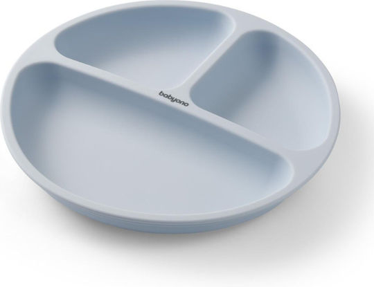 Babyono Baby Food Plate made of Silicone Blue