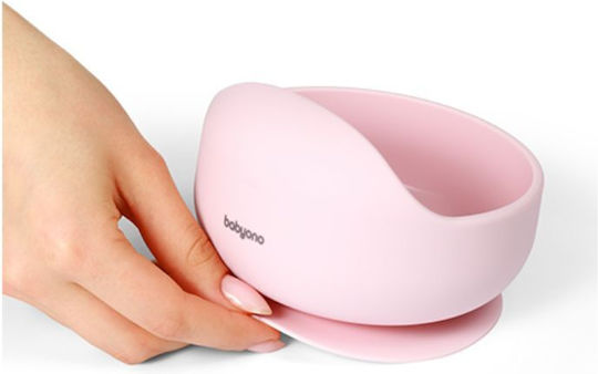 Babyono Baby Food Bowl made of Silicone Pink