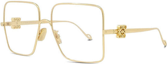 Loewe Дамски Метален Рамка за Очила Златист LW50038U 030