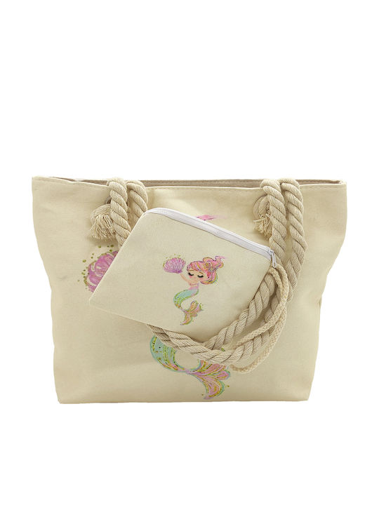 Gift-Me Kinder Rucksack Strandtasche Beige 30cmx10cmx24cmcm