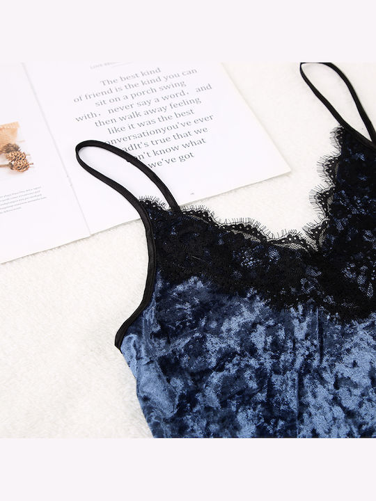 La Lolita Amsterdam Winter Women's Robe with Pyjama Blue Heidi