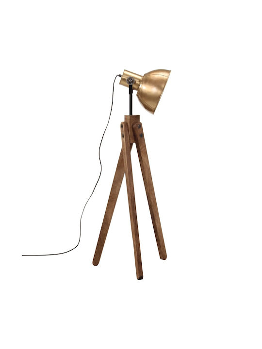 vidaXL Floor Lamp H120xW45cm. with Socket for Bulb E27 Brown