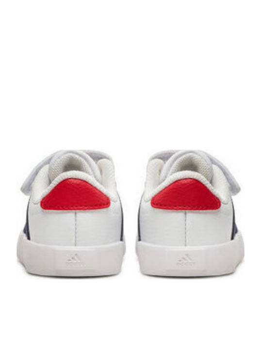 VL Court 3.0 Cf Kids Sneakers With Hoop & Loop Closure White