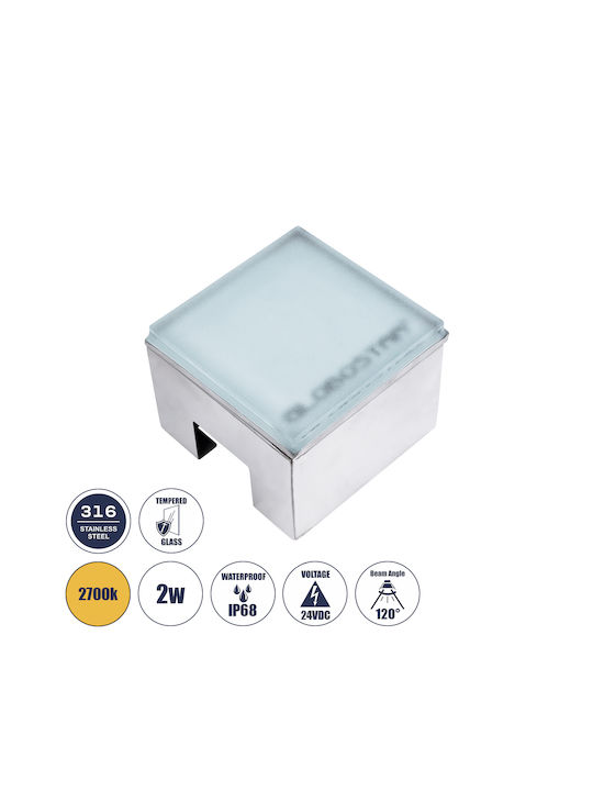 GloboStar Σποτ Δαπέδου LED 2W 8x10cm GloboStar Σποτ Δαπέδου LED 2W 8x10cm