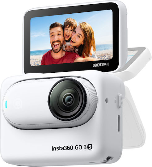 GO 3S 64GB Екшън Камера 4K Ultra HD 360° Подводна Стандартна с Екран 2" и Wi-Fi Арктическо Бяло