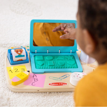 Melissa & Doug Baby Laptop-Tablet made of Wood for 12++ Months