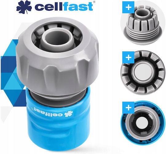 Cellfast Conector rapid pentru țevi de apă 19mm Gri
