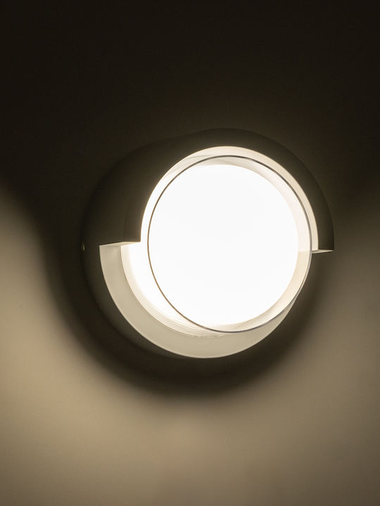GloboStar Apex Wall-Mounted Outdoor Ceiling Lamp LED IP65 10W With Natural White Light 17x17x9cm