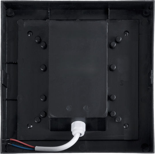 GloboStar Nexus Square Επιτοίχια Εξωτερική Πλαφονιέρα LED IP65 10W με Φυσικό Λευκό Φως 17x17x9εκ.