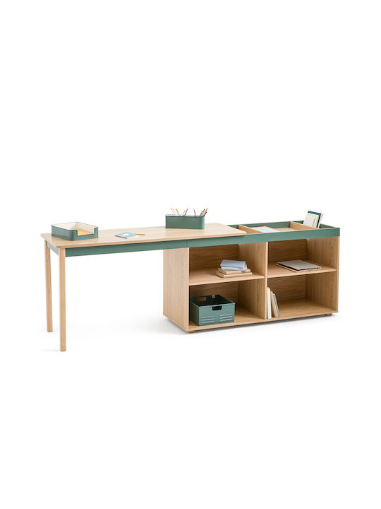 Corner Desk Wooden Green 150x140x76cm