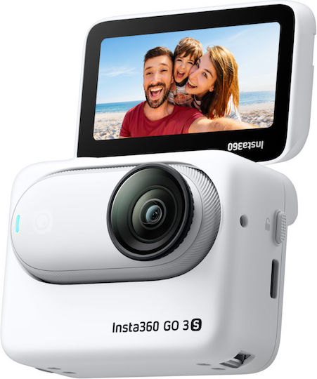 Insta360 GO 3S Standard Edition 128GB Action Camera 4K Ultra HD 360° Capture Underwater with Screen 2" and Wi-Fi White