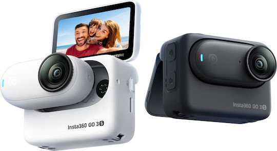 Insta360 GO 3S Standard Edition 128GB Action Camera 4K Ultra HD 360° Capture Underwater with Screen 2" and Wi-Fi White