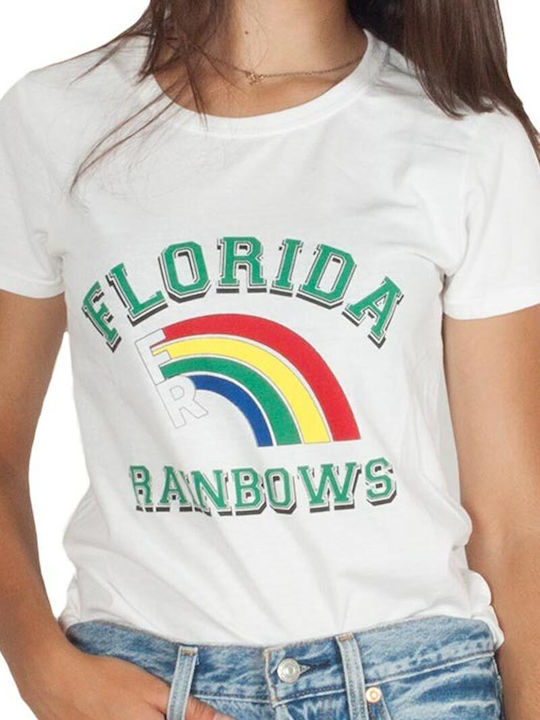 Women's T-shirt Floral White