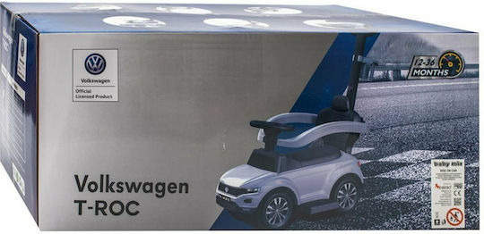 BabyMix Baby Lauflernhilfe Ride On mit Elterngriff für 12+ Monate Weiß