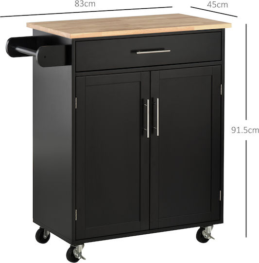 Floor Cabinet Black 83x45x91.5 cm