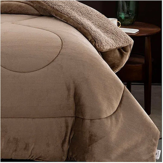 Sunshine Husă de pătură Single 160x240cm Coral Dark Beige