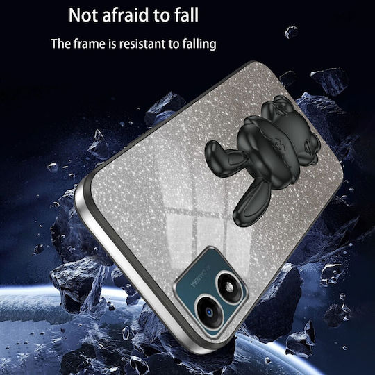 Gradient Glitter Back Cover Silicon Negru (Moto E13)