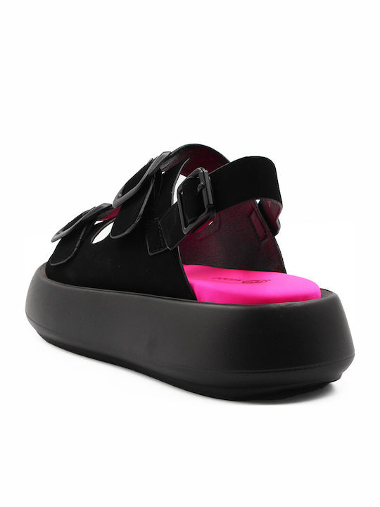 Women's Flat Sandals in Black Color