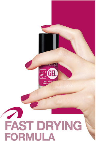 Maybelline Fast Gel Glossy Βερνίκι Νυχιών Μακράς Διαρκείας 10-Fuschsia Ecstacy 7ml
