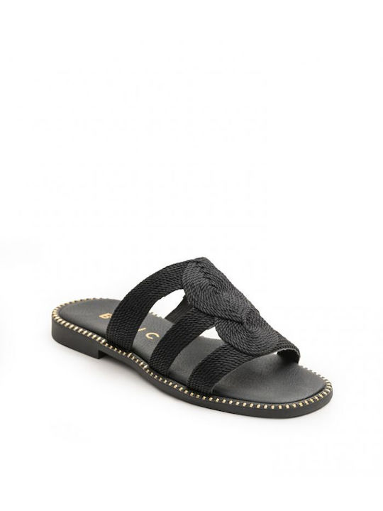 Basic Synthetic Leather Women's Sandals Black