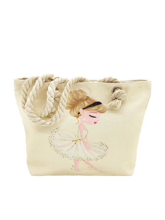 Gift-Me Kinder Rucksack Strandtasche Beige 30cmx24cmx10cmcm