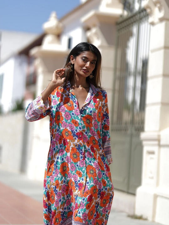 Luna Llena Maxi Shirt Dress Dress