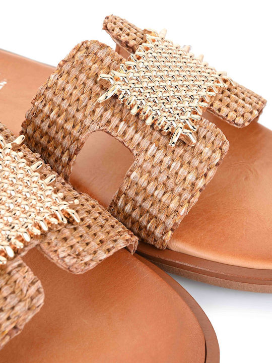 Mariella Fabiani Leather Women's Sandals Tabac Brown
