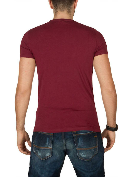 Ltb Herren T-Shirt Kurzarm Burgundisch