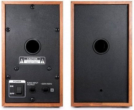 C-TECH SPK-310WD Двойка Hi-Fi Говорители Bookself 20W 2 Брой шофьори Ш11.5xД13xВ20см. Кафяв