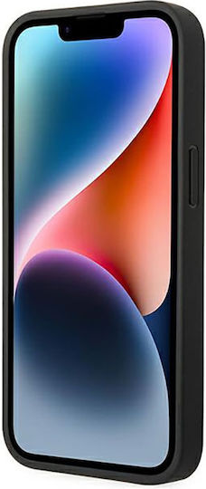 BMW Carbon Задна корица Кожа / Текстил Син (iPhone 14 Plus)