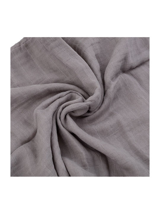 Petite & Mars Πάνα Αγκαλιάς Grey 68x68εκ. 3τμχ