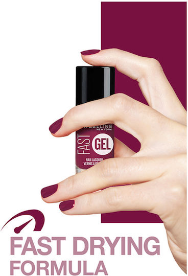 Maybelline Fast Gel Glossy Βερνίκι Νυχιών Μακράς Διαρκείας 09-Plump Party 7ml