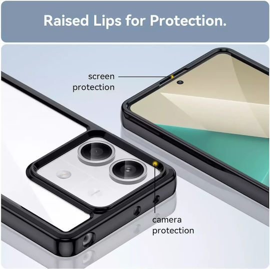 Hurtel Outer Space Back Cover Plastic With Neck Strap Black Redmi Note 13 Pro 5G / Poco X6