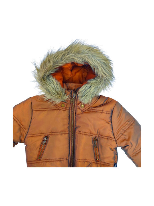 Evita Kids Casual Jacket with Hood Bronze