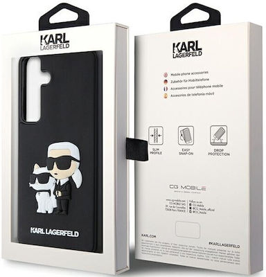 3d Rubber Karl&choupette Back Cover Plastic / Silicone Black (Galaxy S24+)