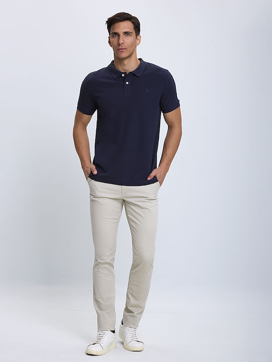 Basefield Men's Short Sleeve Blouse Polo Navy Blue