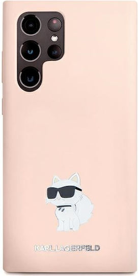 Karl Lagerfeld Choupette Umschlag Rückseite Silikon Rosa (Galaxy S23 Ultra)